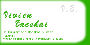 vivien bacskai business card